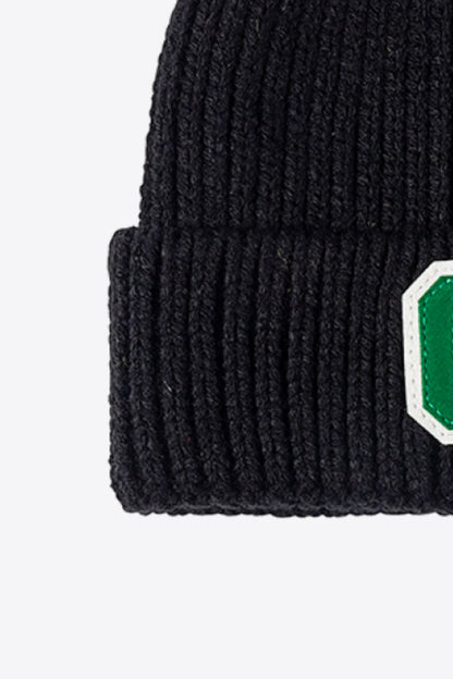 Letter C Patch Cuffed Beanie