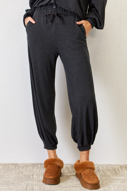 RISEN Ultra Soft High Waist Drawstring Lounge Joggers