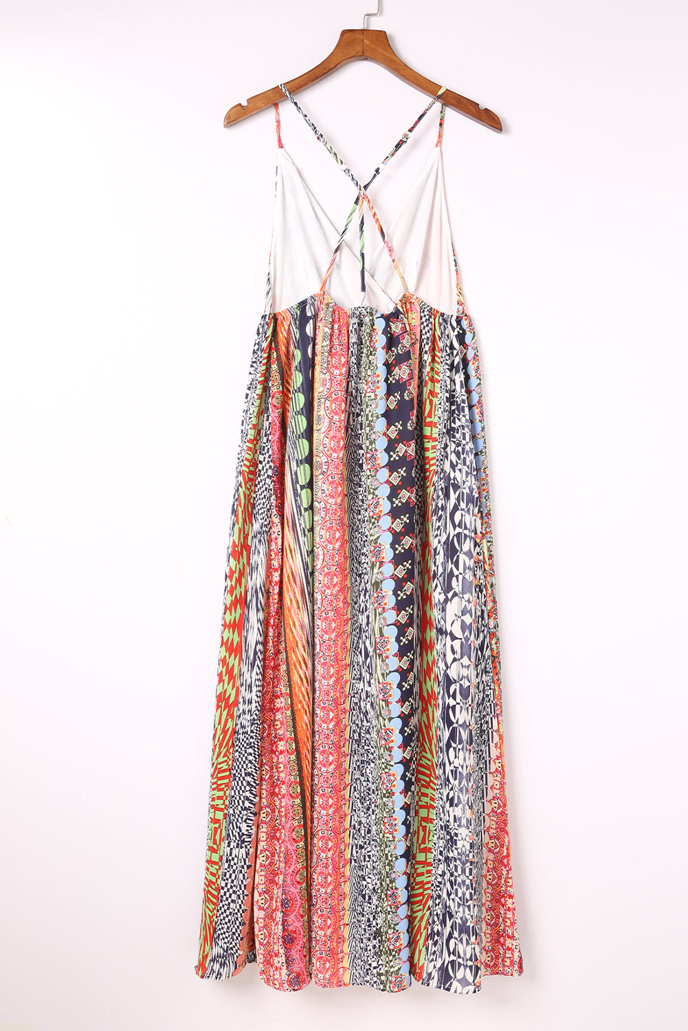 Printed Surplice Spaghetti Strap Dress