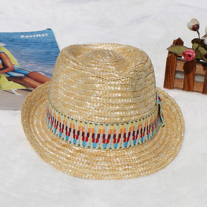 Short Brim Straw Woven Hat