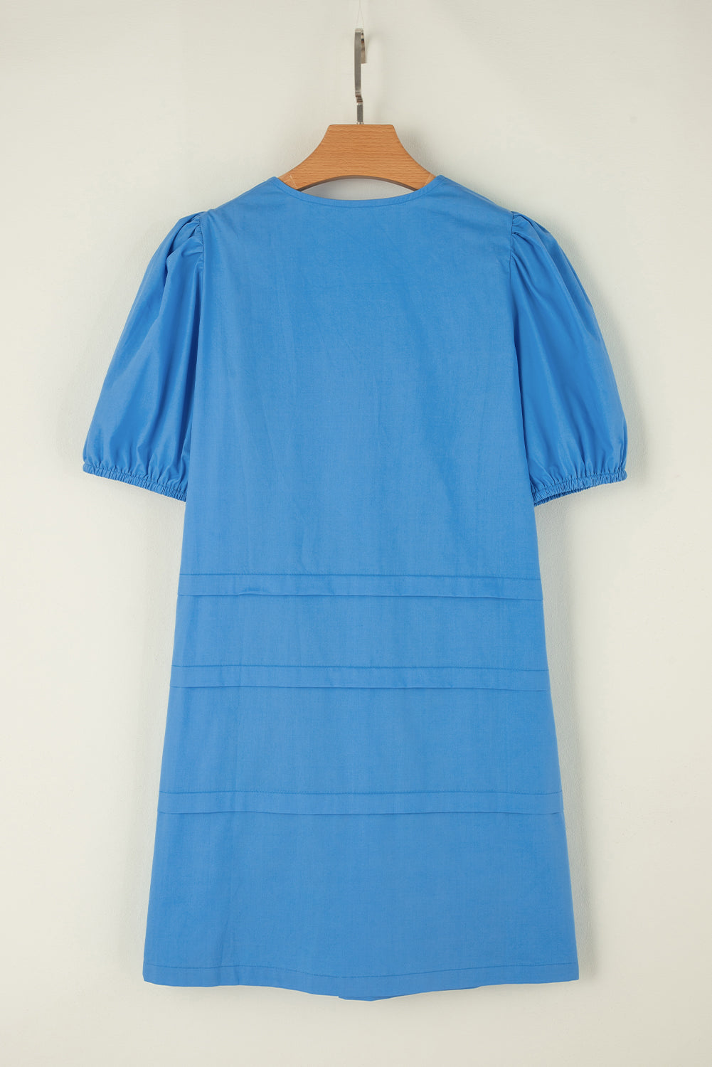 Pocketed V-Neck Short Sleeve Dress