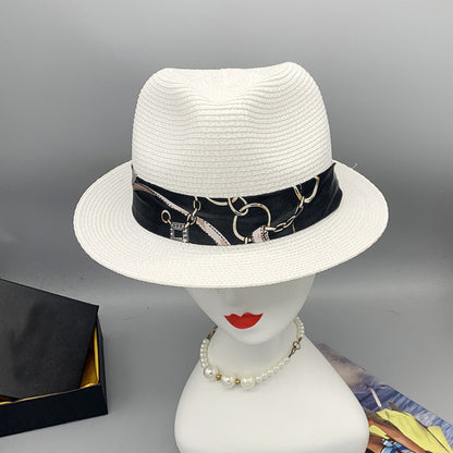 Short Brim Jute Cloth Hat