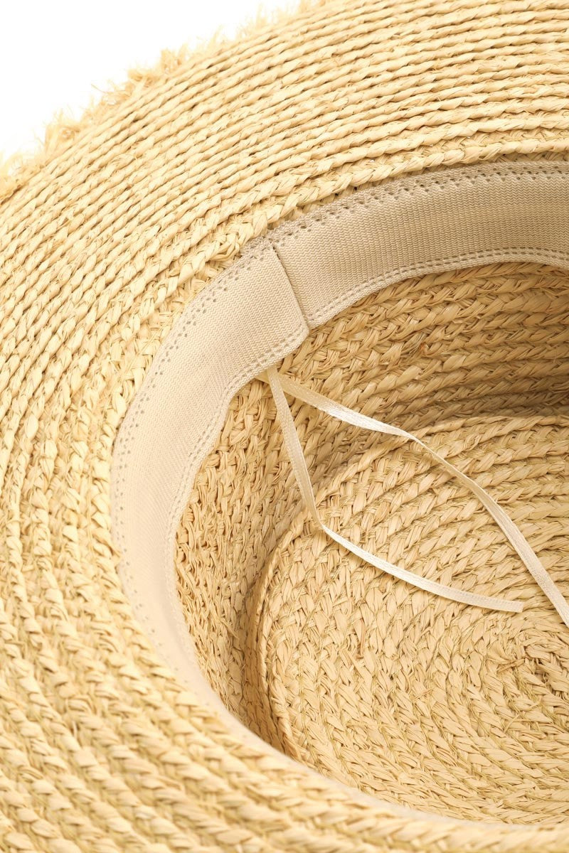 Fame Strap Wide Brim Straw Hat