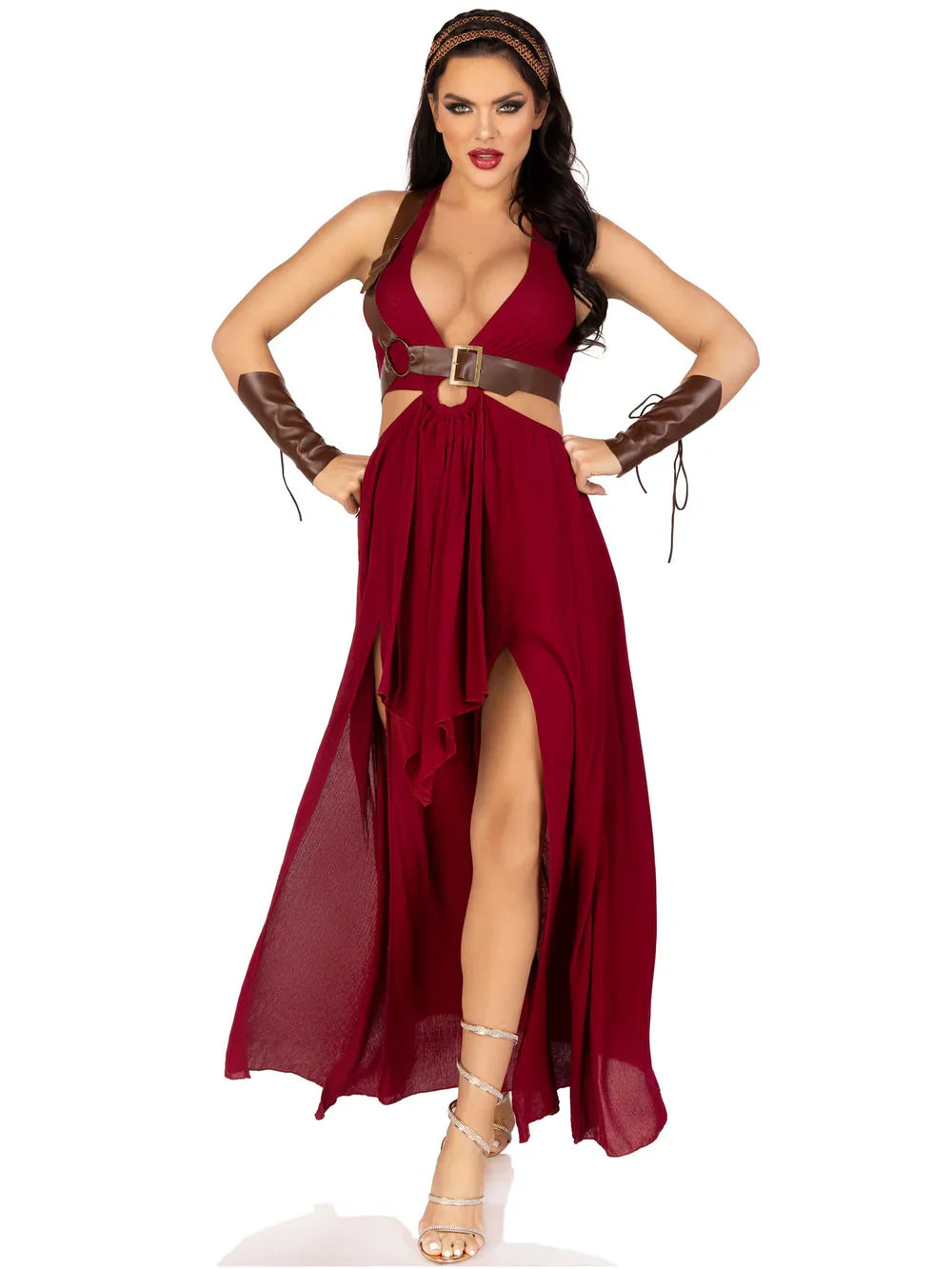 Women Warrior Maiden 4 Piece Halloween Costume