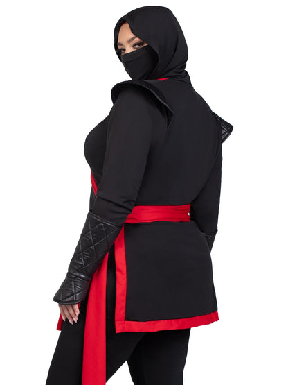 Ninja Assassin Hooded 4 Piece Plus Size Halloween Costume