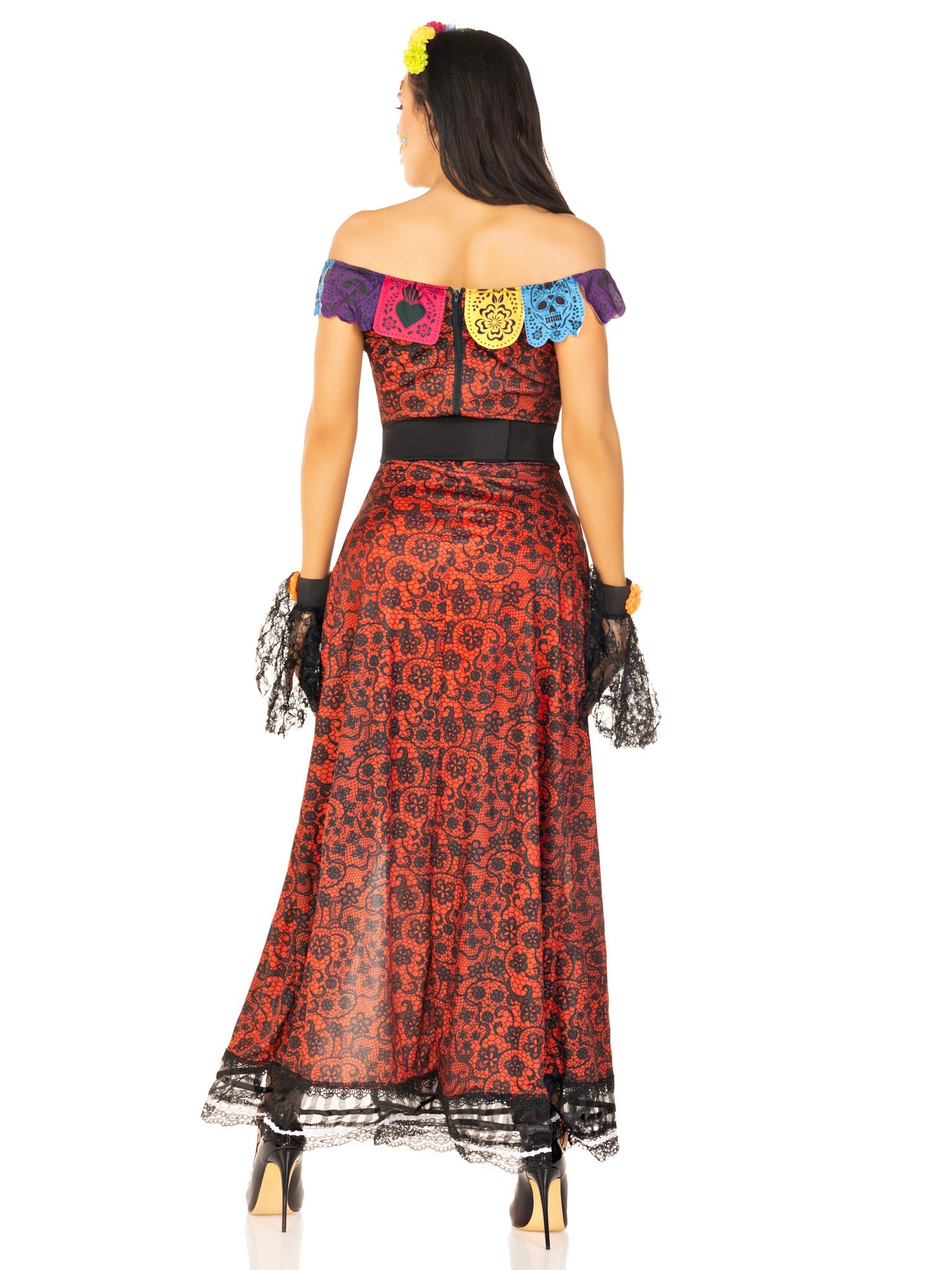 Day of the Dead 4 Piece Deluxe Beauty Halloween Costume