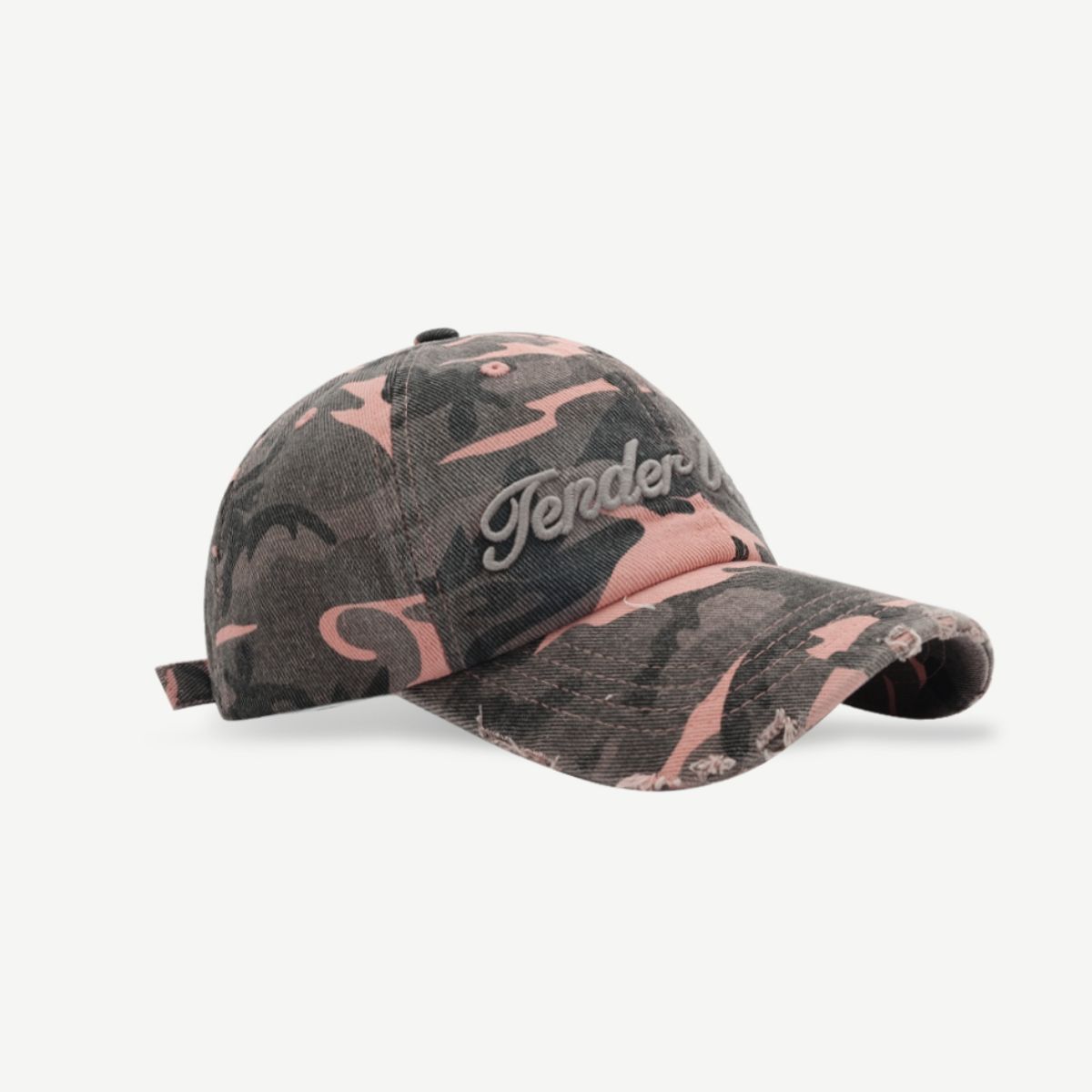 Letter Graphic Camouflage Cotton Hat