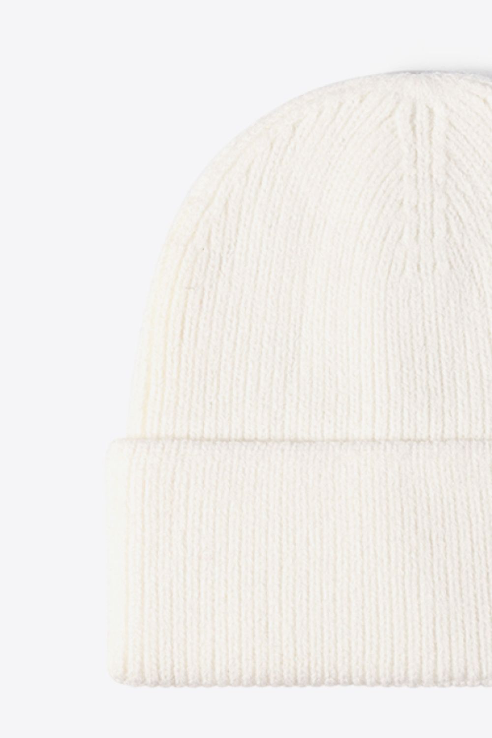 Letter N Patch Cuffed Knit Beanie