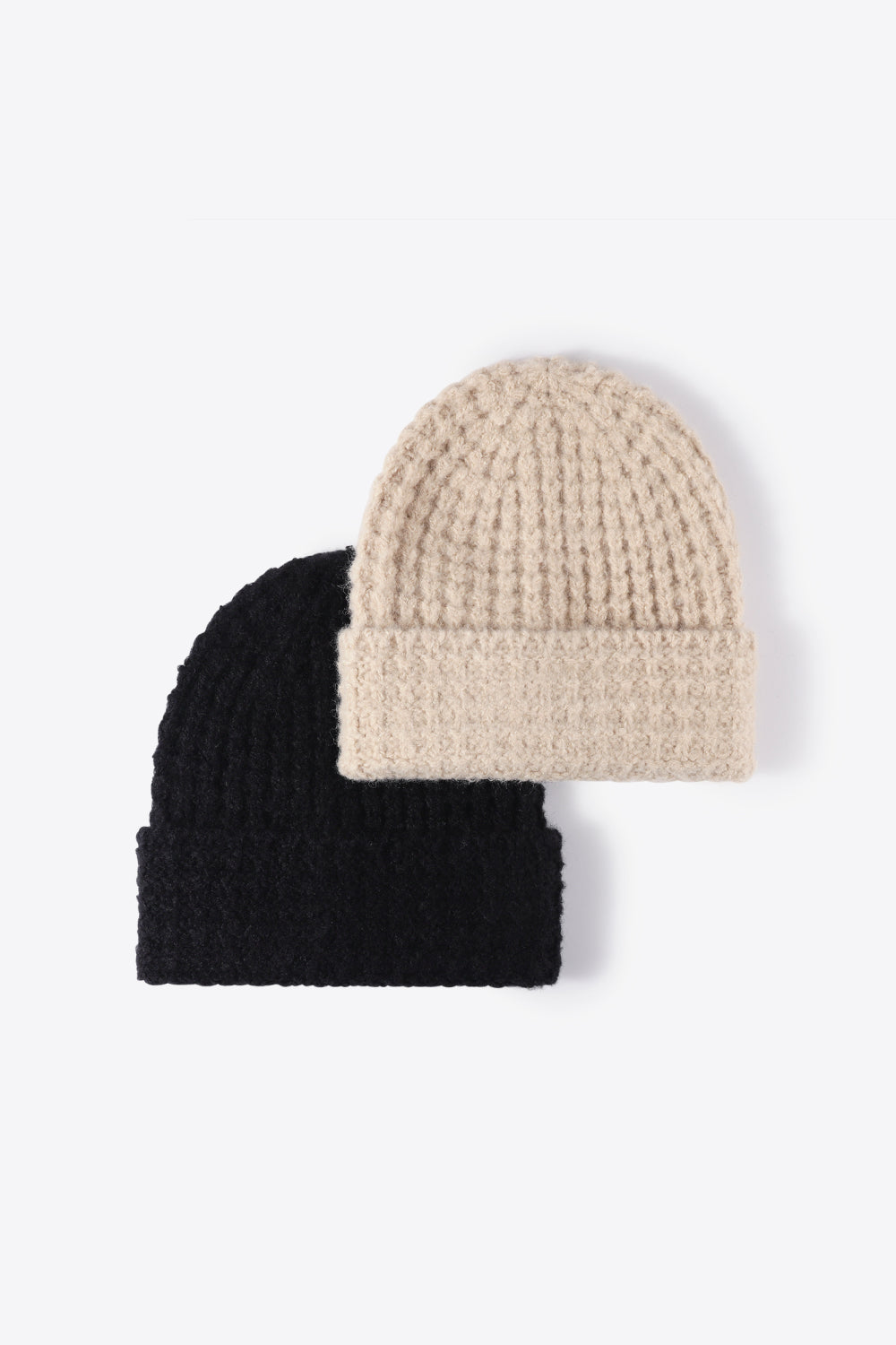 Waffle-Knit Cuff Beanie