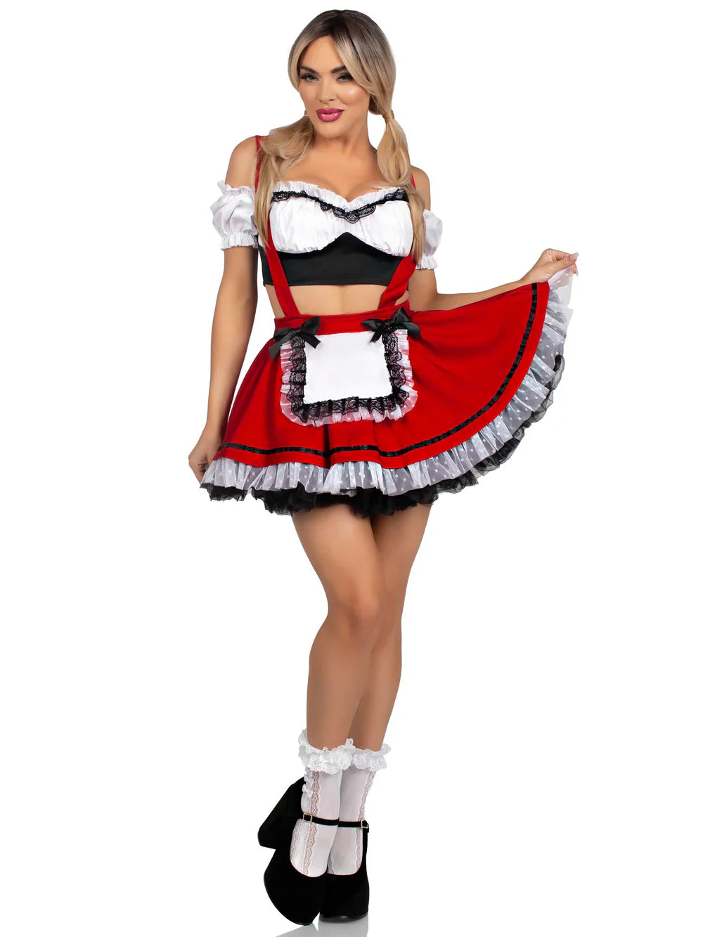 Beerfest Babe 2 Piece Multicolor Oktoberfest Costume