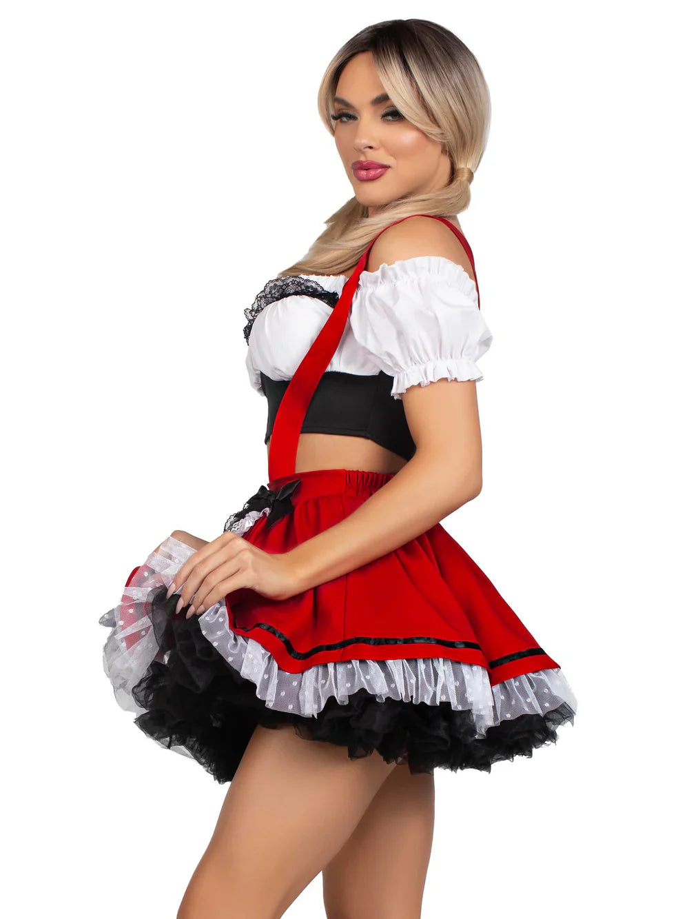 Beerfest Babe 2 Piece Multicolor Oktoberfest Costume