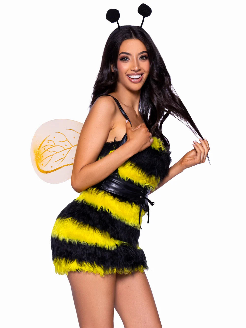 Womens Velvet Hooded Bee Costume