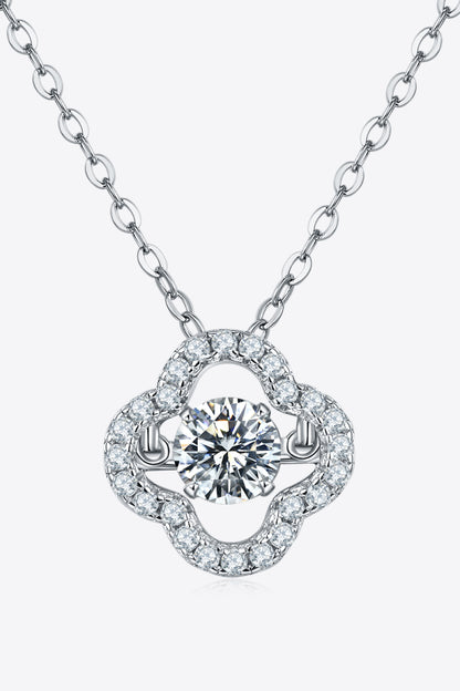 Moissanite Four Leaf Clover Pendant Necklace