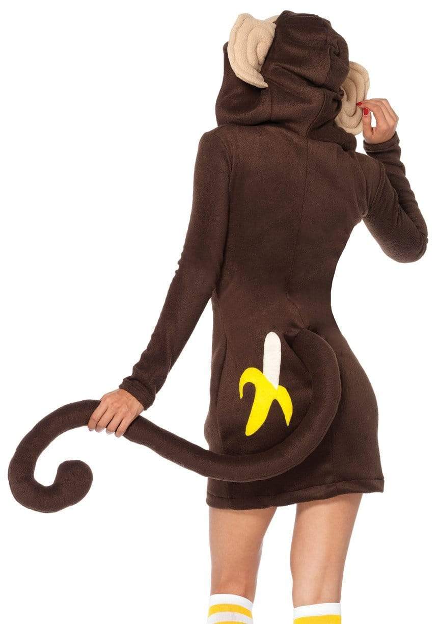 Womens Cozy Monkey Hooded Halloween costume