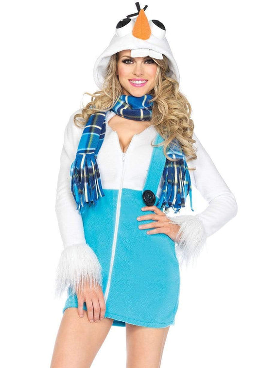 Women's Cozy Snowman Sexy Costume Dress