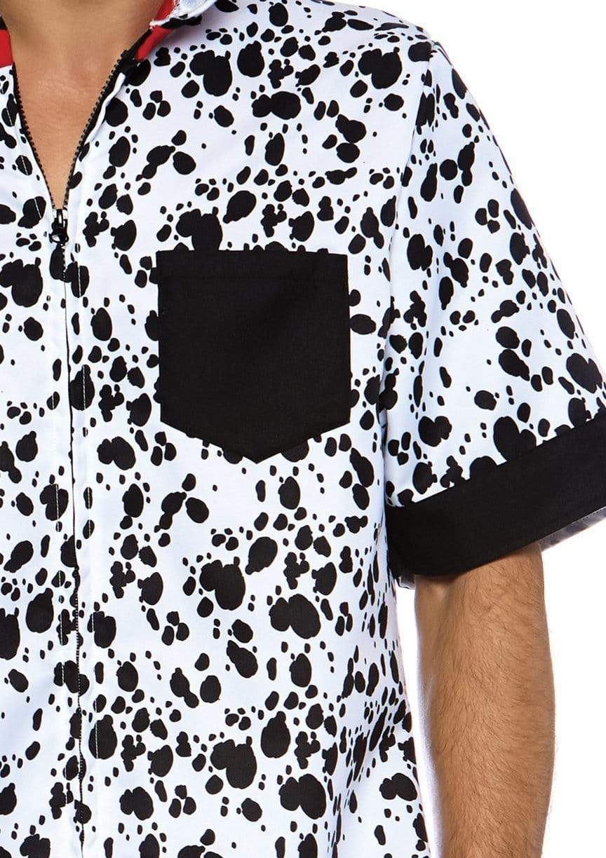 Men's Dalmatian Dog Jumpsuit Halloween Costume