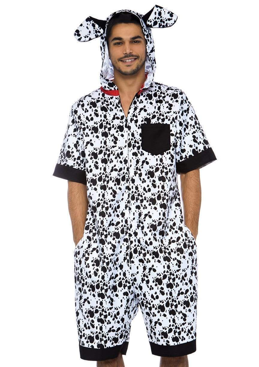 Men's Dalmatian Dog Jumpsuit Halloween Costume