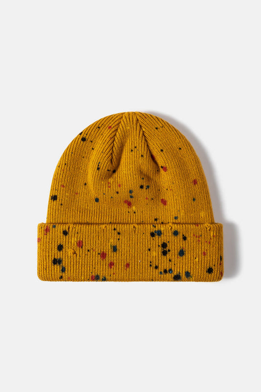 Confetti Rib-Knit Cuff Beanie