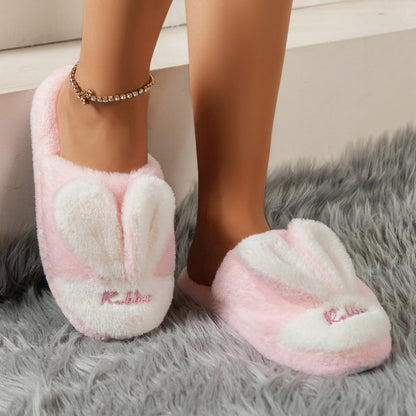 Rabbit Ears Round Toe Slippers