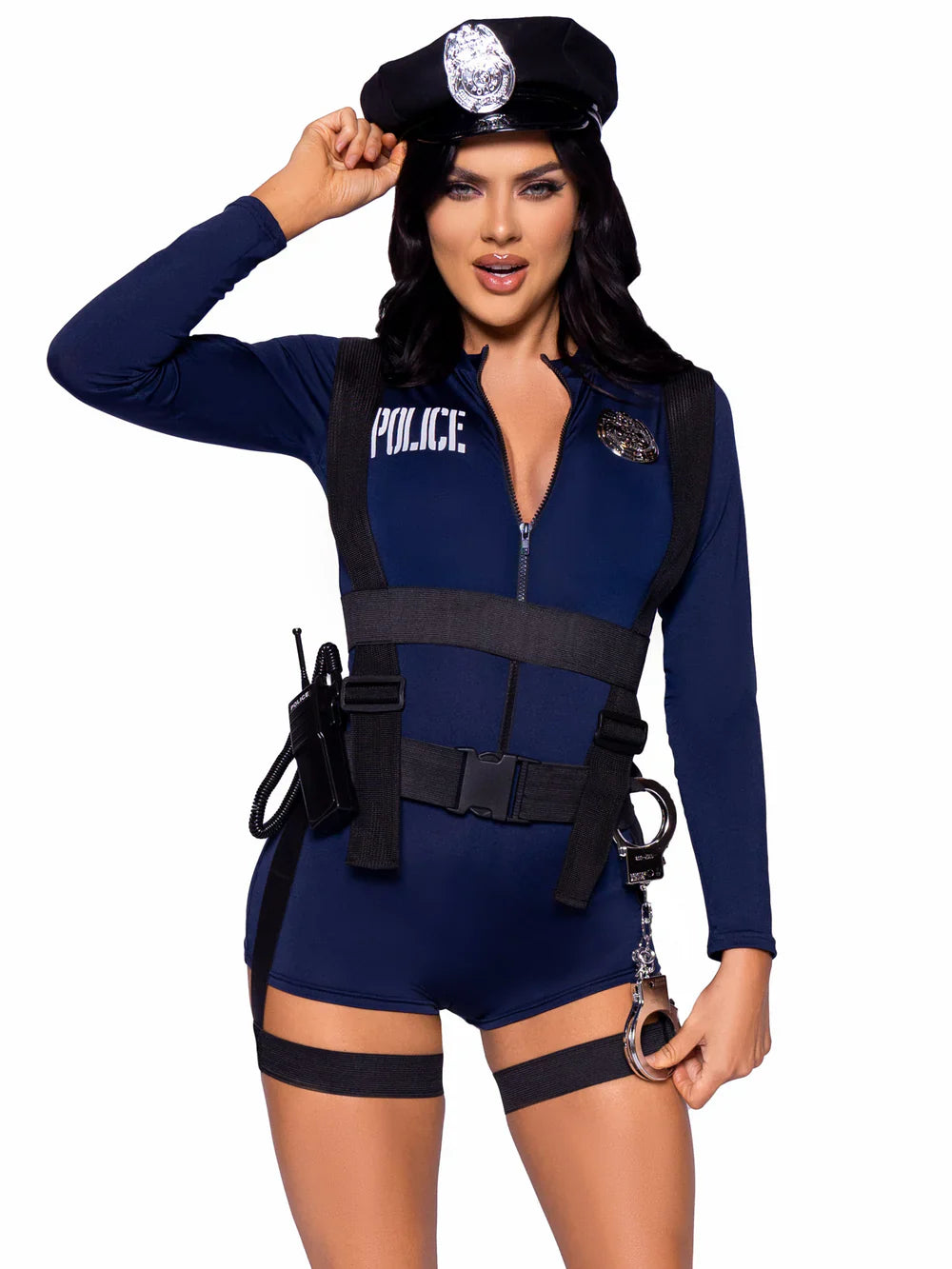 Handcuff Hottie Cop 6 Piece Halloween Costume