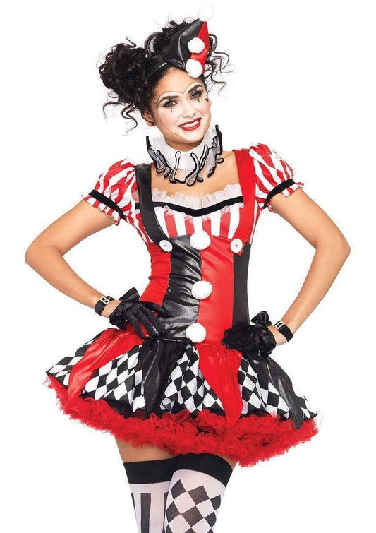 Harlequin Clown 3 Piece Halloween Costume