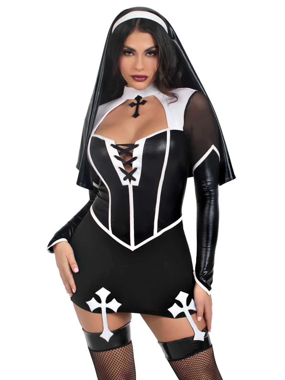 Holy Hottie Nun 2 Piece Halloween Costume