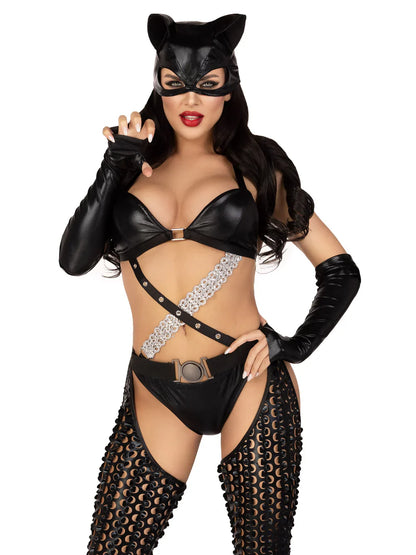 Mistress Kitty 3 Piece Halloween Costume