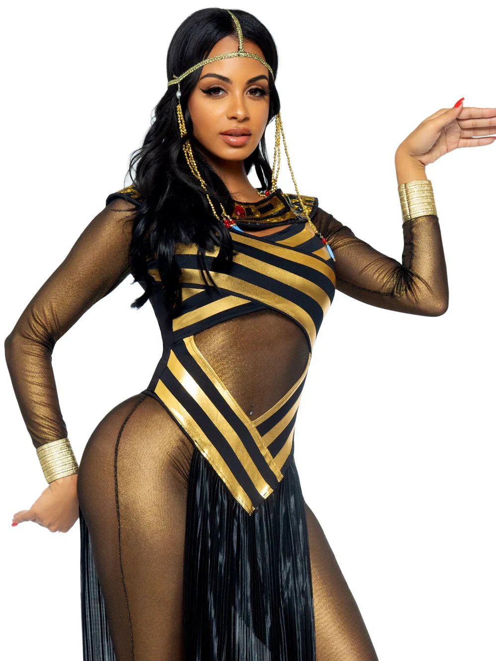 Queen of Nile Catsuit 3 Piece Halloween Costume