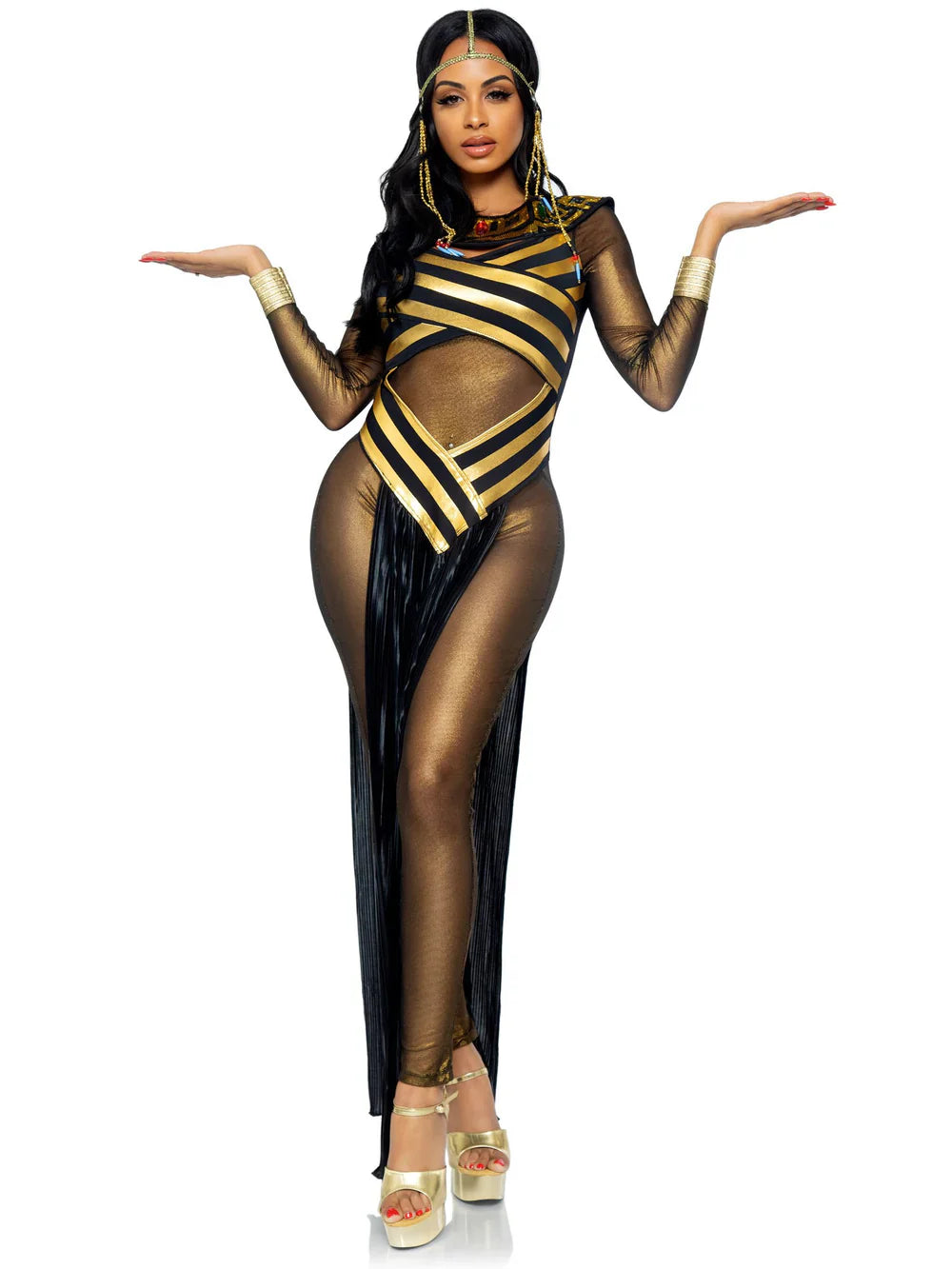 Queen of Nile Catsuit 3 Piece Halloween Costume