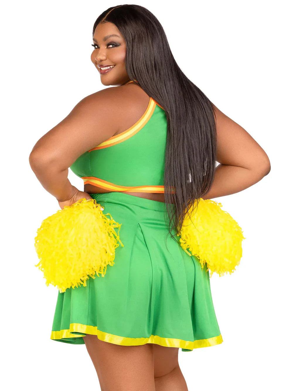 Bring It Baddie 3 Piece Halloween Cheerleader Plus Size Costume