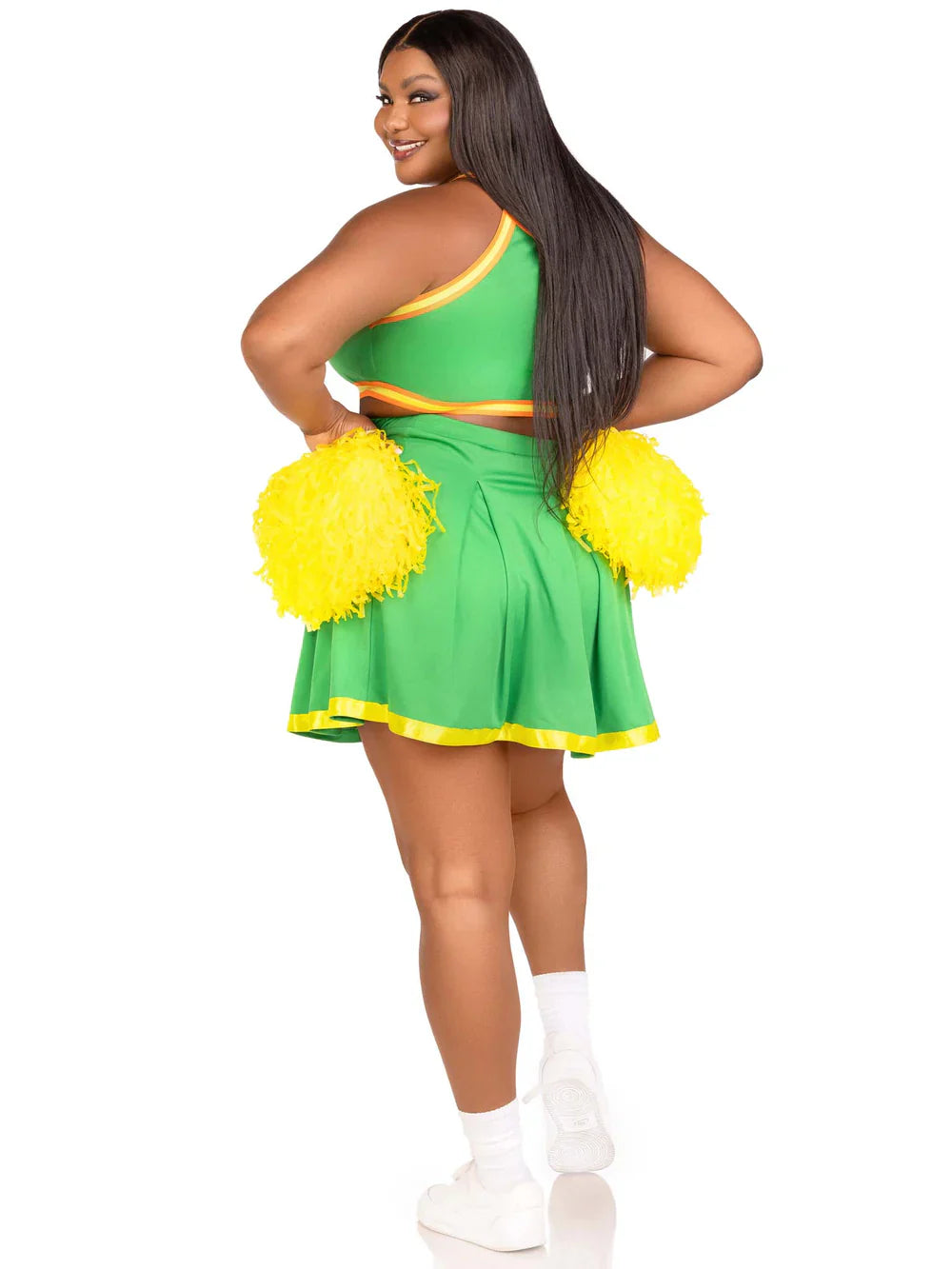 Bring It Baddie 3 Piece Halloween Cheerleader Plus Size Costume