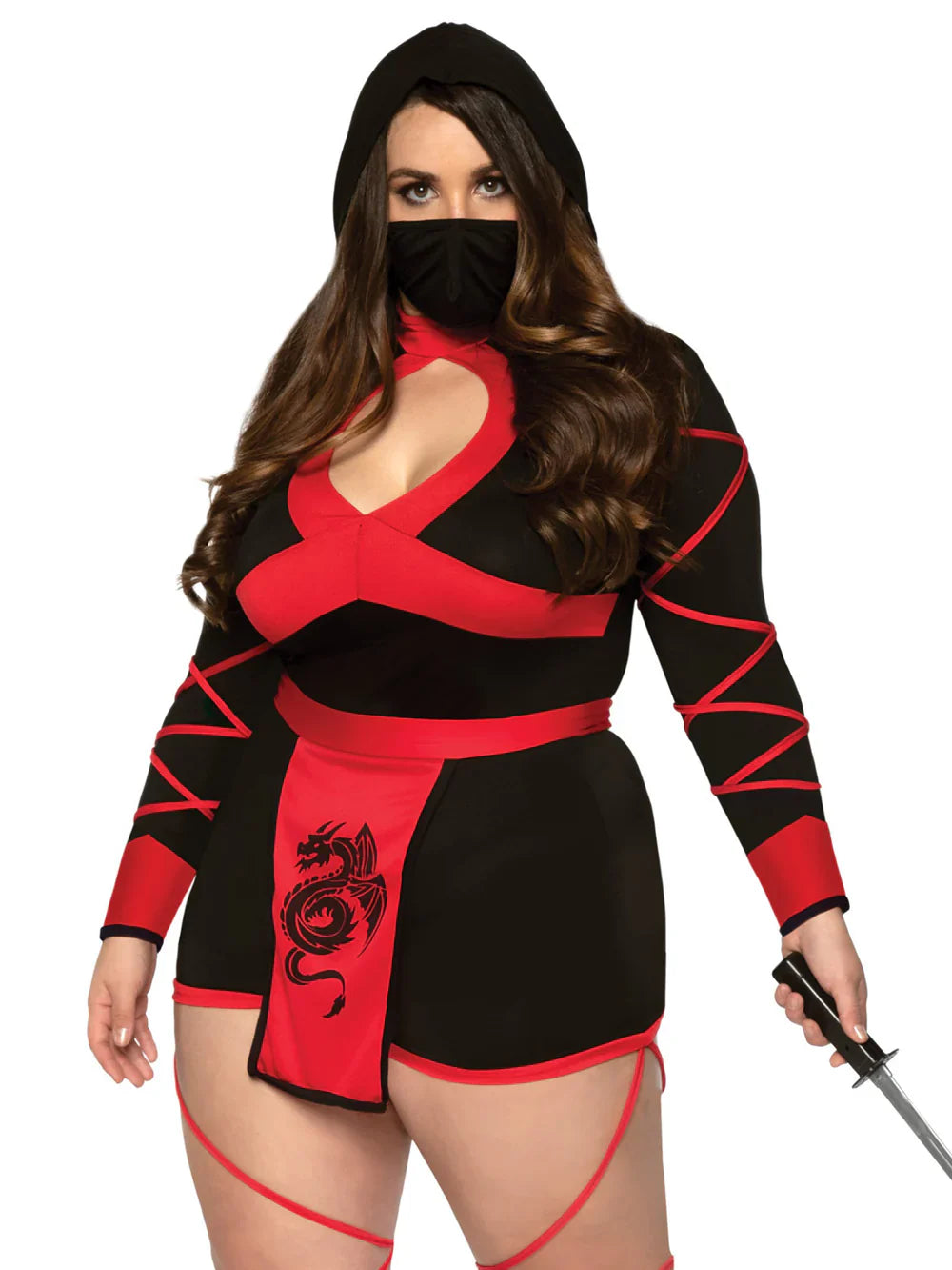 Dragon Ninja 3 Piece Plus Size Halloween Costume