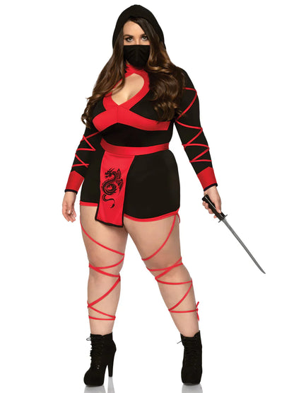 Dragon Ninja 3 Piece Plus Size Halloween Costume