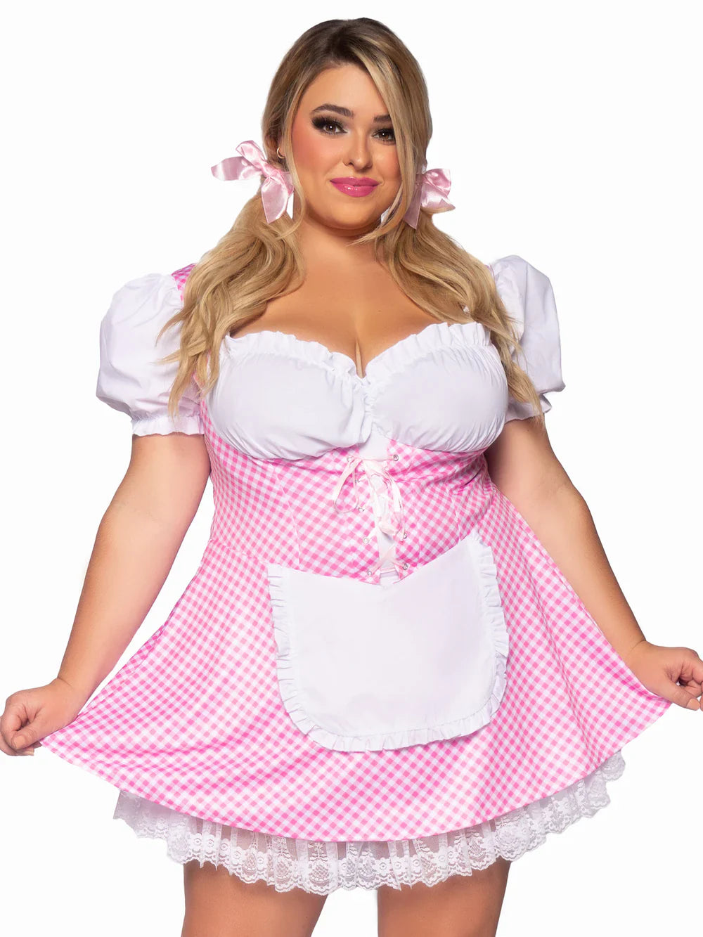 Gingham Dress With Apron Plus Size Oktoberfest Costume