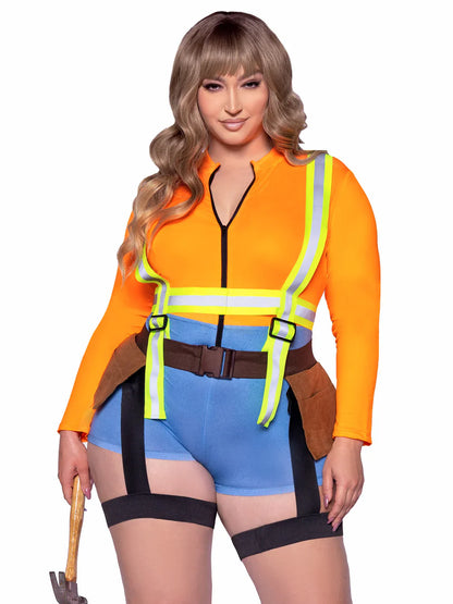 Nailed It Construction Worker 2 Piece Plus Size Halloween Costume