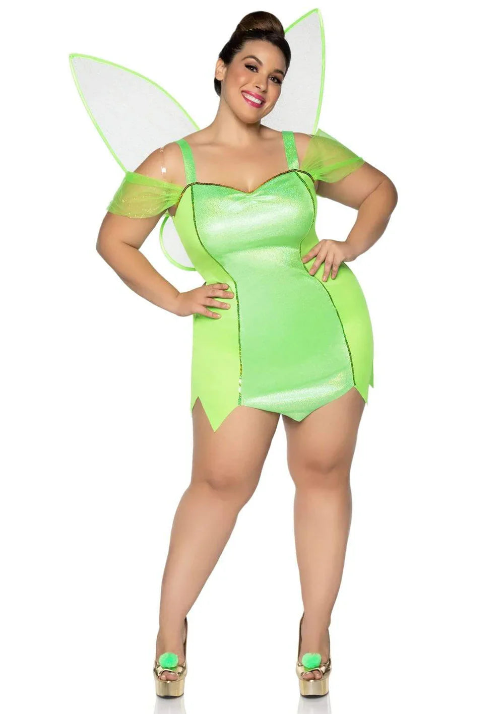 Pretty Pixie Fairy Dress Plus Size Halloween Costume with Wings