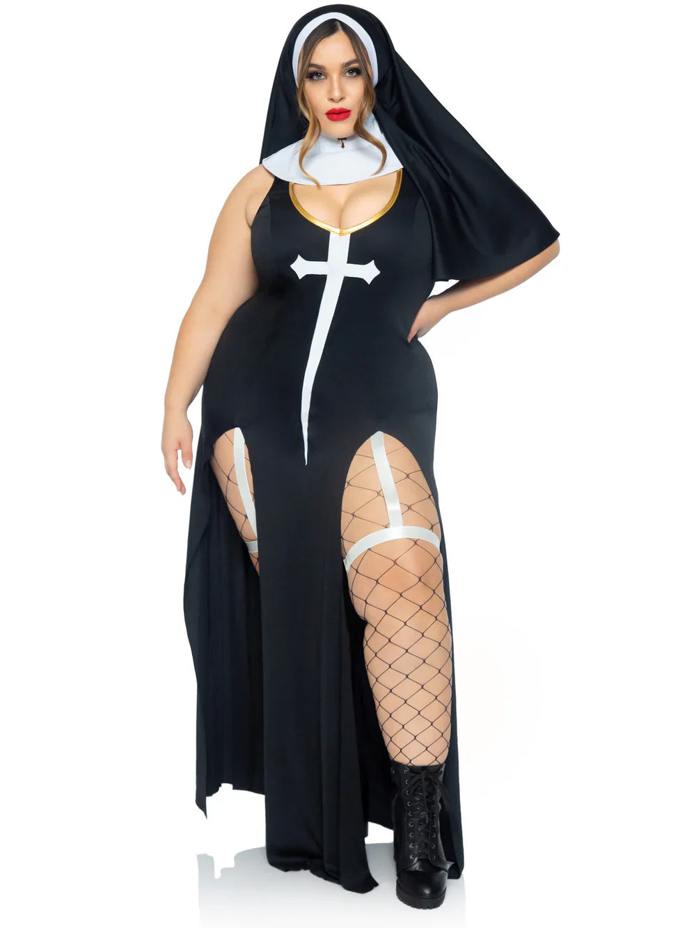 Sultry Sinner Nun 3 Piece Plus Size Halloween Costume