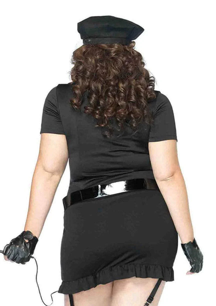 Dirty Cop 6 Piece Plus Size Gartered Halloween Costume