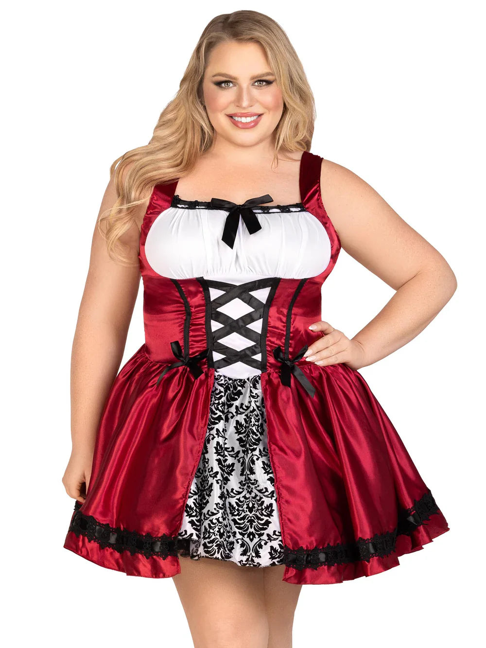 Red Riding Hood 2 Piece Plus Size Gothic Halloween Costume