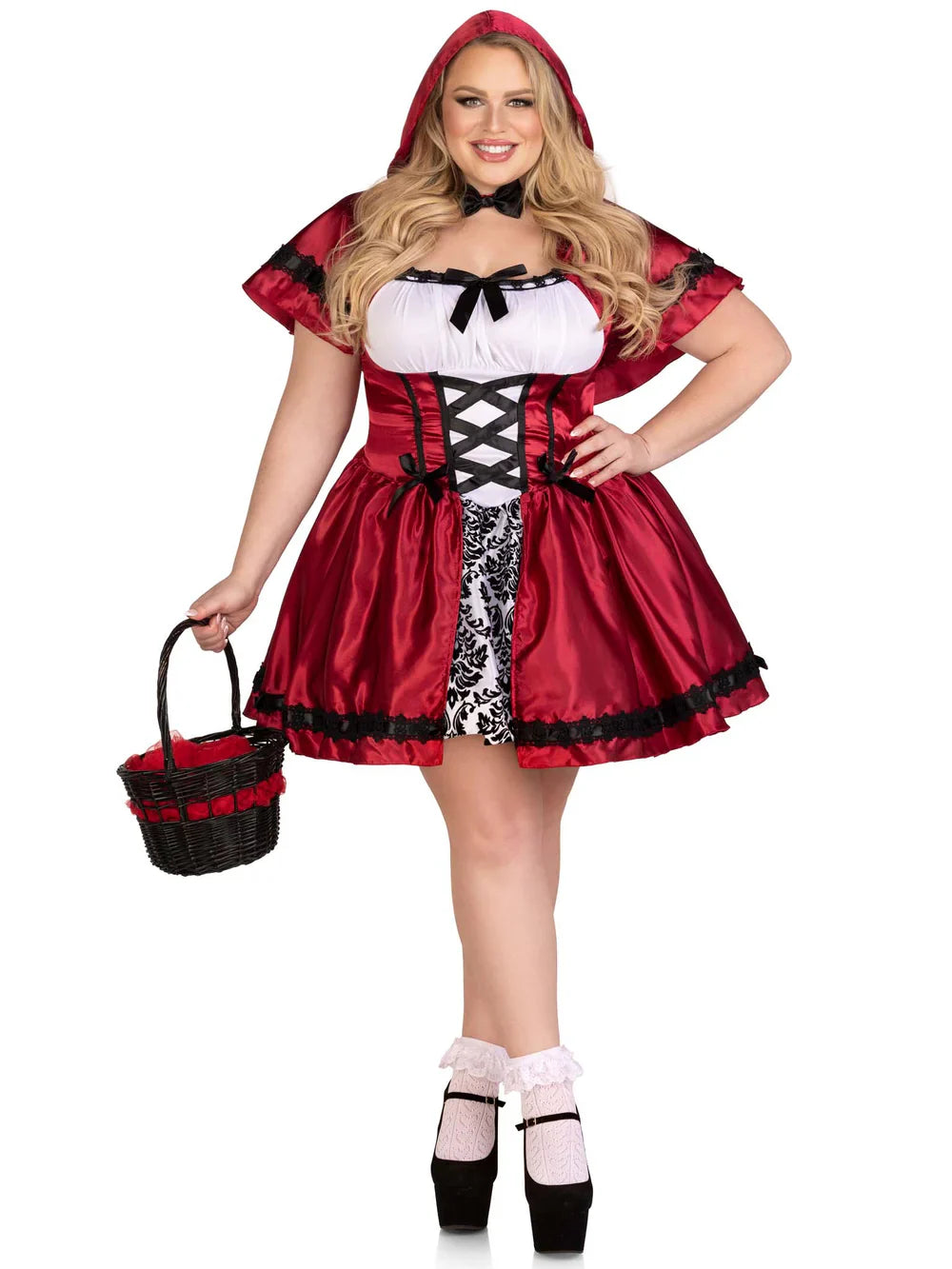 Red Riding Hood 2 Piece Plus Size Gothic Halloween Costume