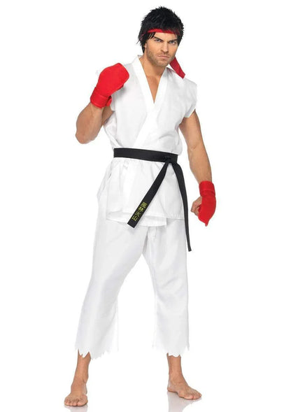 Men's Official Street Fighter Ryu 5 Piece Halloween Costume